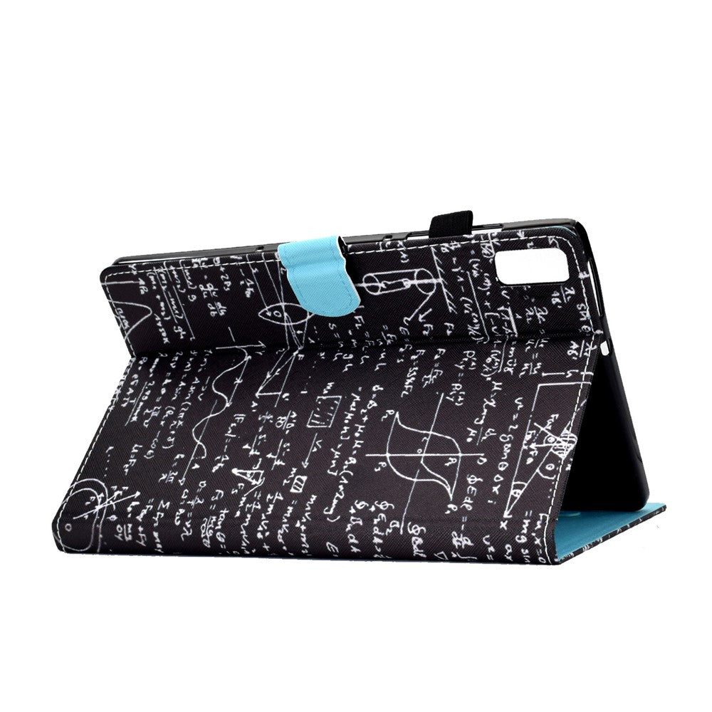 For Lenovo Tab P11 Gen 2 TB-350 PU Leather Protective Case A2 Pattern Printing Stand Tablet Cover with Card Holder - Equations