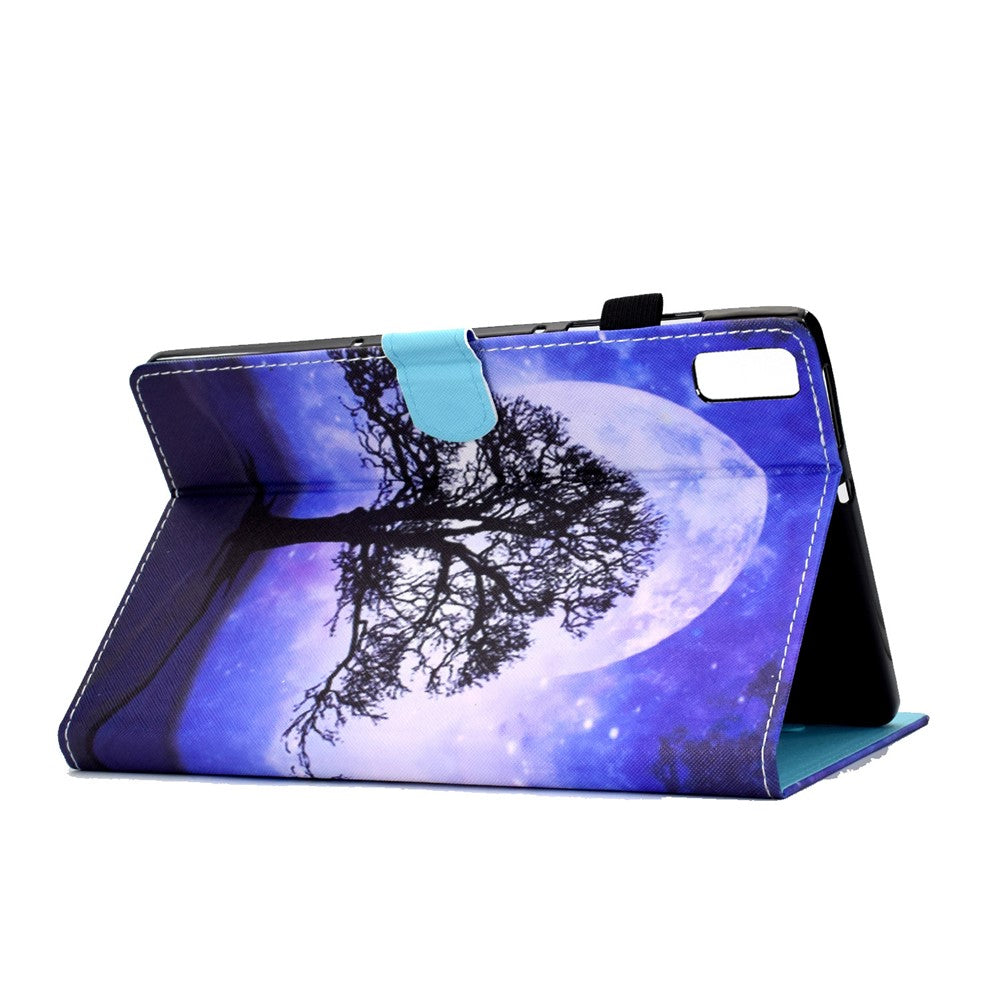 For Lenovo Tab P11 Gen 2 TB-350 PU Leather Protective Case A2 Pattern Printing Stand Tablet Cover with Card Holder - Life Tree