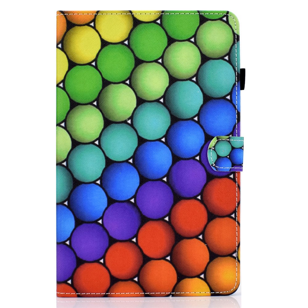 For Lenovo Tab P11 Gen 2 TB-350 PU Leather Protective Case A2 Pattern Printing Stand Tablet Cover with Card Holder - Colorful Circles