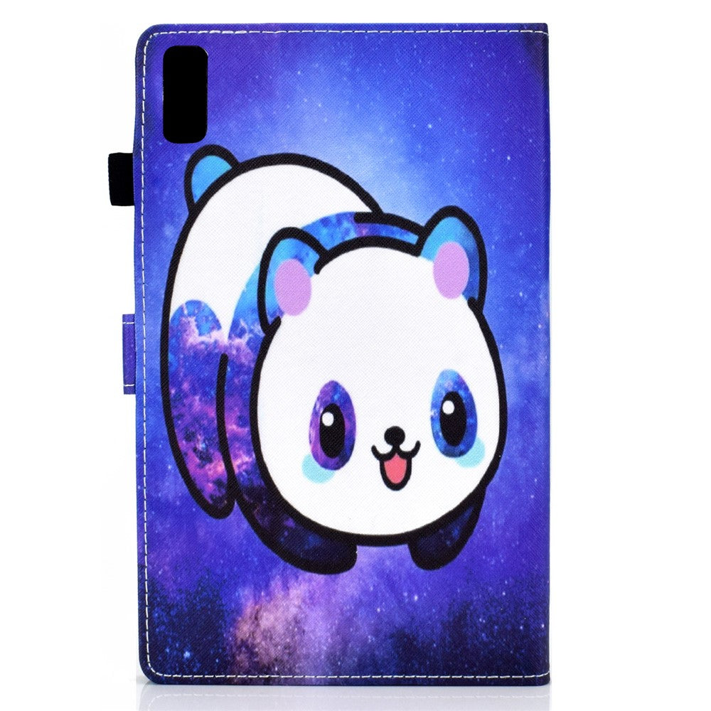 For Lenovo Tab P11 Gen 2 TB-350 PU Leather Protective Case A2 Pattern Printing Stand Tablet Cover with Card Holder - Panda
