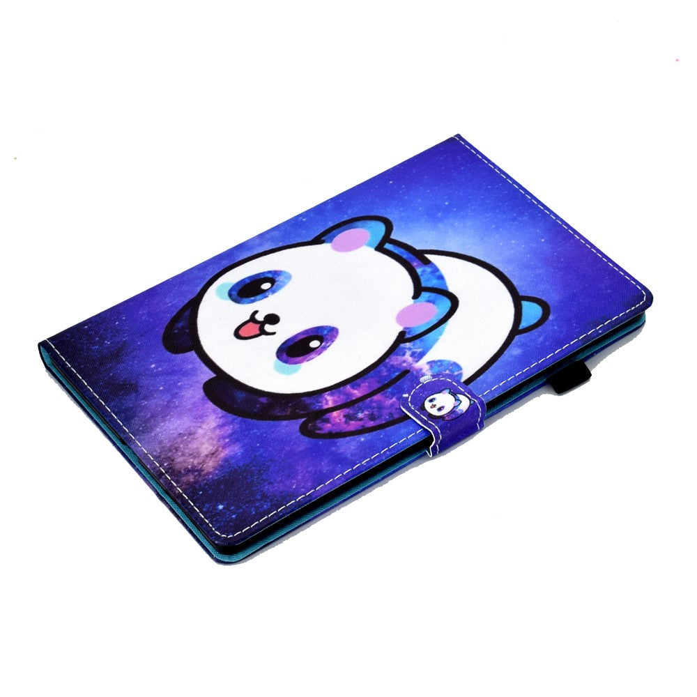For Lenovo Tab P11 Gen 2 TB-350 PU Leather Protective Case A2 Pattern Printing Stand Tablet Cover with Card Holder - Panda