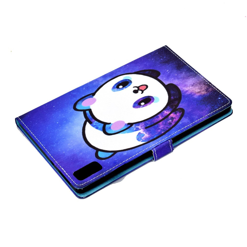 For Lenovo Tab P11 Gen 2 TB-350 PU Leather Protective Case A2 Pattern Printing Stand Tablet Cover with Card Holder - Panda