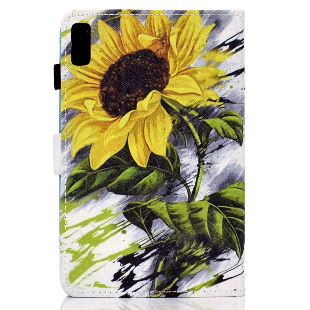 For Lenovo Tab P11 Gen 2 TB-350 PU Leather Protective Case A2 Pattern Printing Stand Tablet Cover with Card Holder - Sunflower