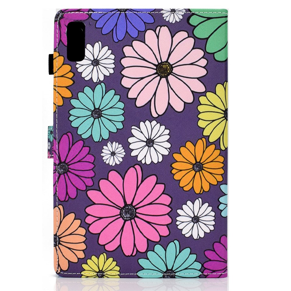 For Lenovo Tab P11 Gen 2 TB-350 PU Leather Protective Case A2 Pattern Printing Stand Tablet Cover with Card Holder - Daisy