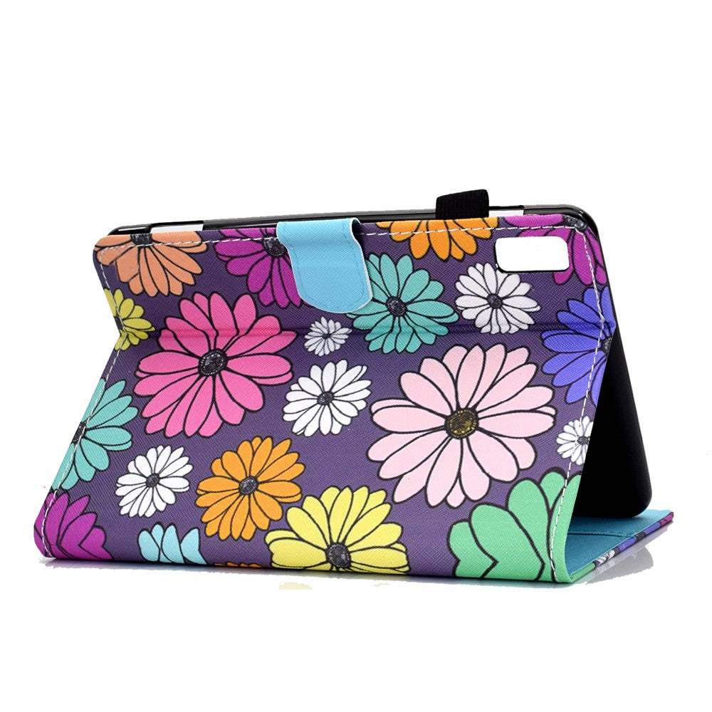 For Lenovo Tab P11 Gen 2 TB-350 PU Leather Protective Case A2 Pattern Printing Stand Tablet Cover with Card Holder - Daisy