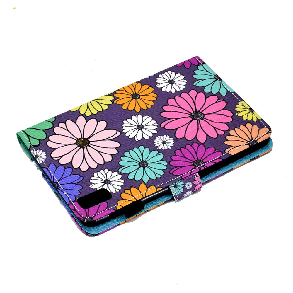 For Lenovo Tab P11 Gen 2 TB-350 PU Leather Protective Case A2 Pattern Printing Stand Tablet Cover with Card Holder - Daisy