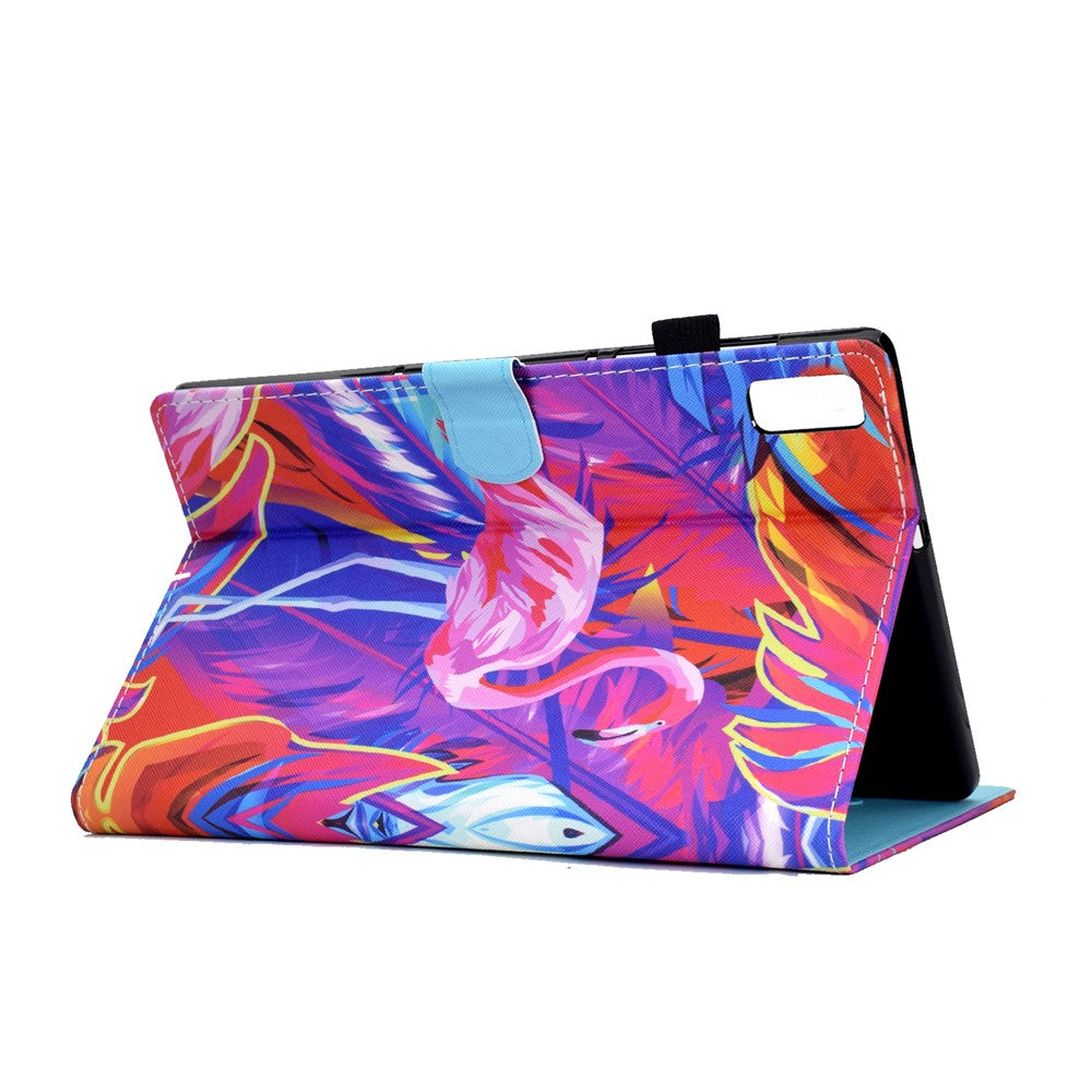 For Lenovo Tab P11 Gen 2 TB-350 PU Leather Protective Case A2 Pattern Printing Stand Tablet Cover with Card Holder - Bird