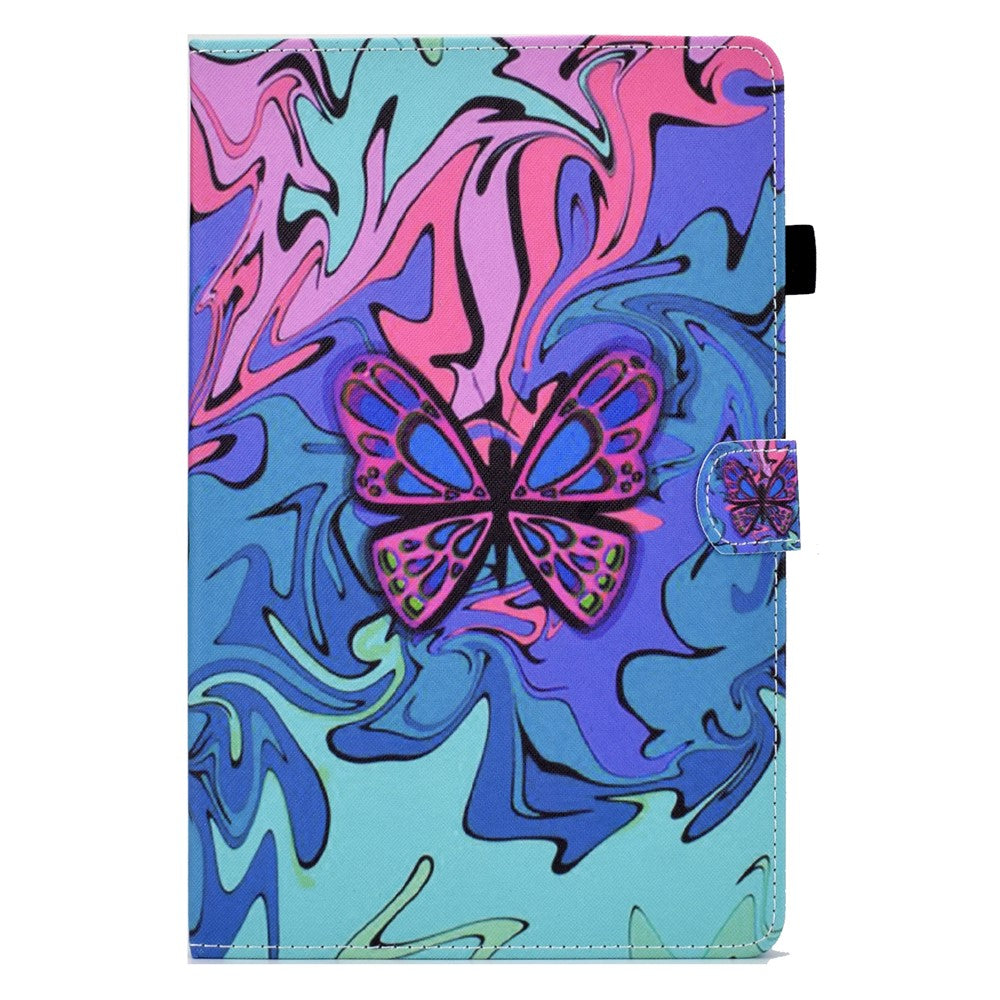 For Lenovo Tab P11 Gen 2 TB-350 PU Leather Protective Case A2 Pattern Printing Stand Tablet Cover with Card Holder - Butterfly