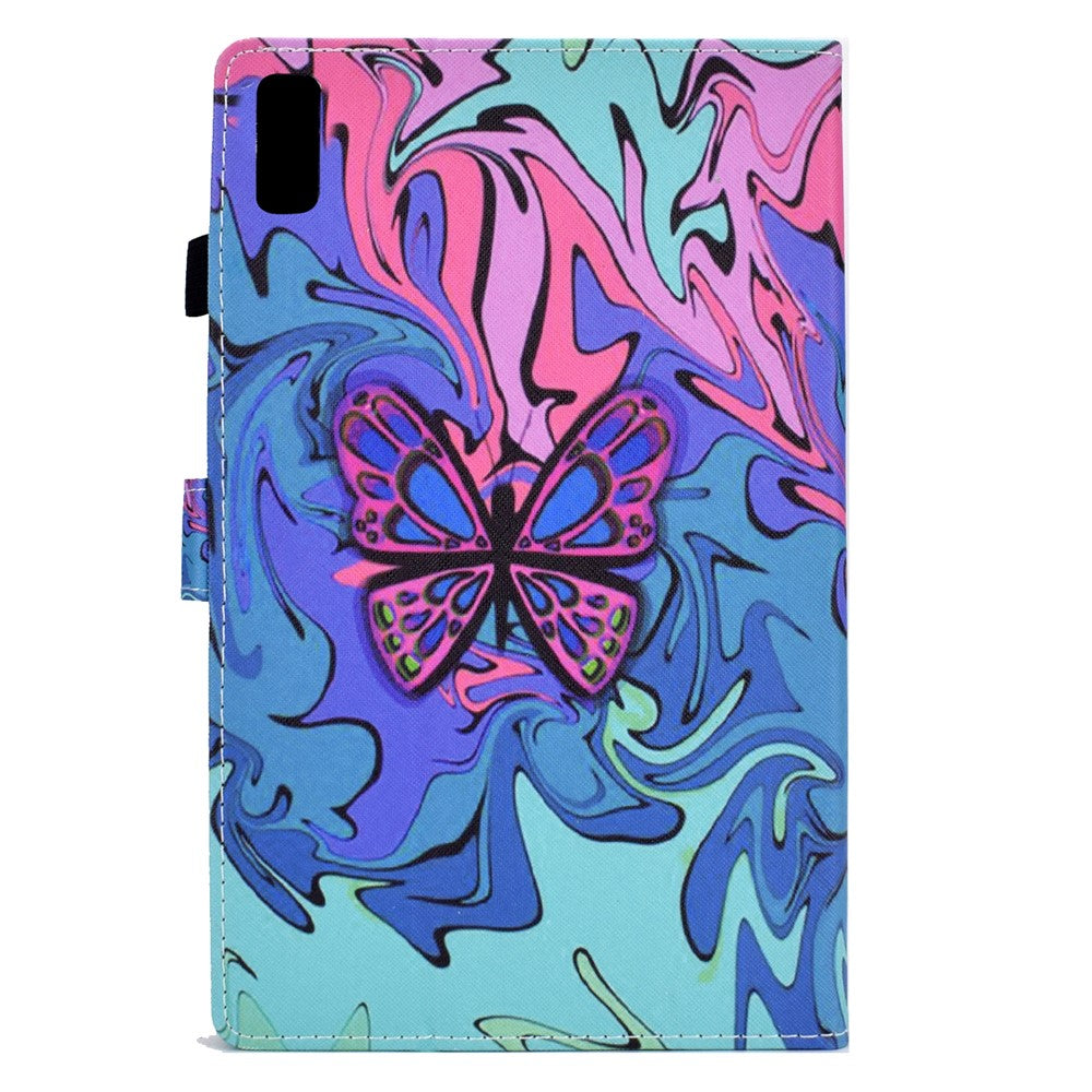 For Lenovo Tab P11 Gen 2 TB-350 PU Leather Protective Case A2 Pattern Printing Stand Tablet Cover with Card Holder - Butterfly