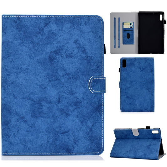 For Lenovo Tab P11 Gen 2 TB-350 Shockproof PU Leather Tablet Case A6 Cloth Texture Stand Card Slots Cover - Blue