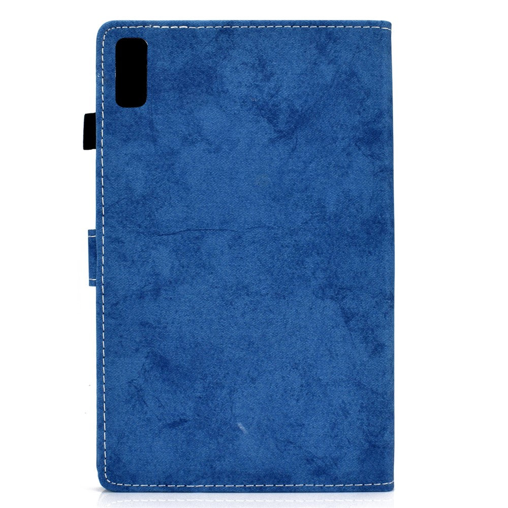 For Lenovo Tab P11 Gen 2 TB-350 Shockproof PU Leather Tablet Case A6 Cloth Texture Stand Card Slots Cover - Blue