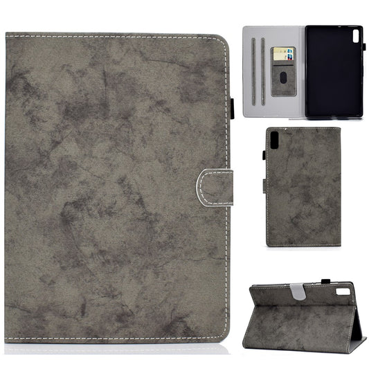 For Lenovo Tab P11 Gen 2 TB-350 Shockproof PU Leather Tablet Case A6 Cloth Texture Stand Card Slots Cover - Grey
