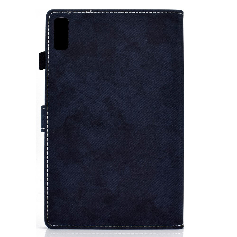For Lenovo Tab P11 Gen 2 TB-350 Shockproof PU Leather Tablet Case A6 Cloth Texture Stand Card Slots Cover - Black