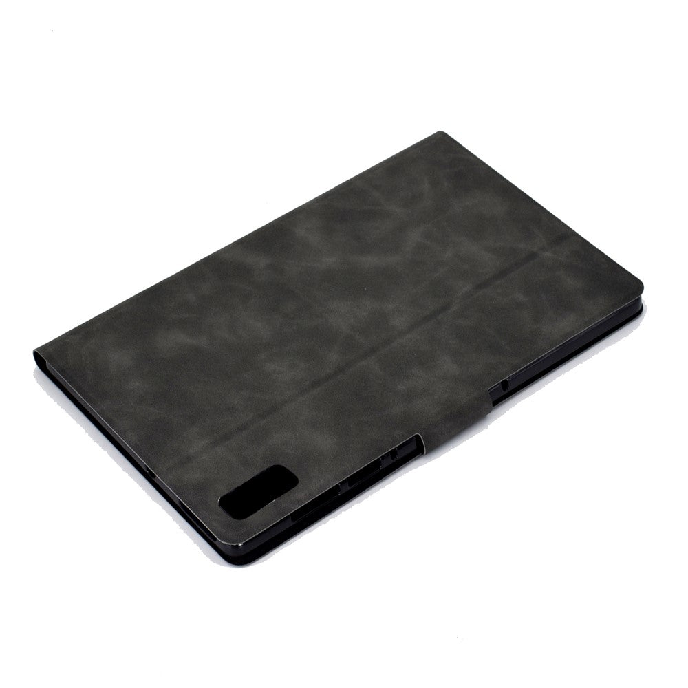 For Lenovo Tab P11 Gen 2 TB-350 PU Leather Magnetic Flip Case A7 Cowhide Texture Stand Tablet Cover with Card Holder - Grey