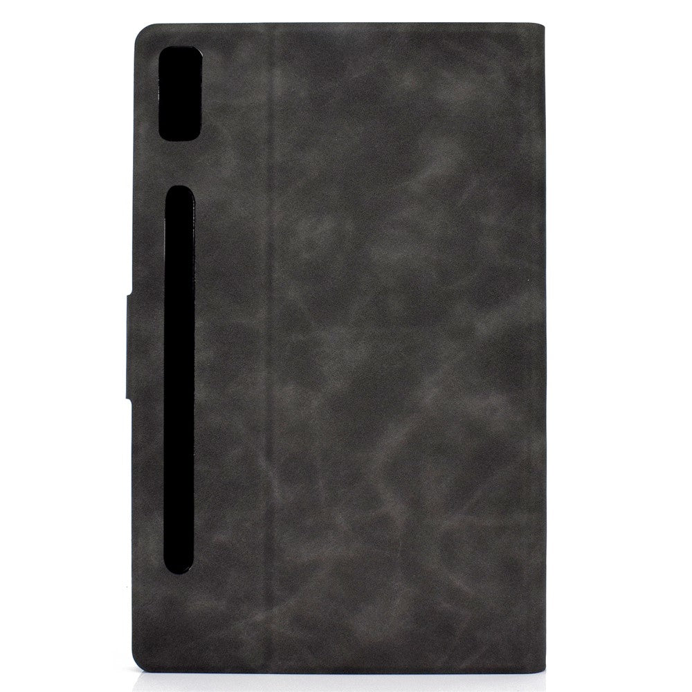 For Lenovo Tab P11 Pro Gen 2 PU Leather Tablet Case A7 Cowhide Texture Stand Protective Cover with Card Holder - Grey