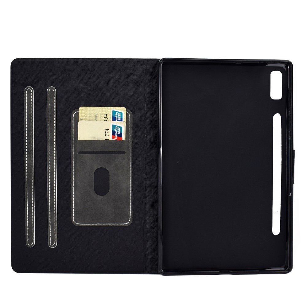 For Lenovo Tab P11 Pro Gen 2 PU Leather Tablet Case A7 Cowhide Texture Stand Protective Cover with Card Holder - Grey