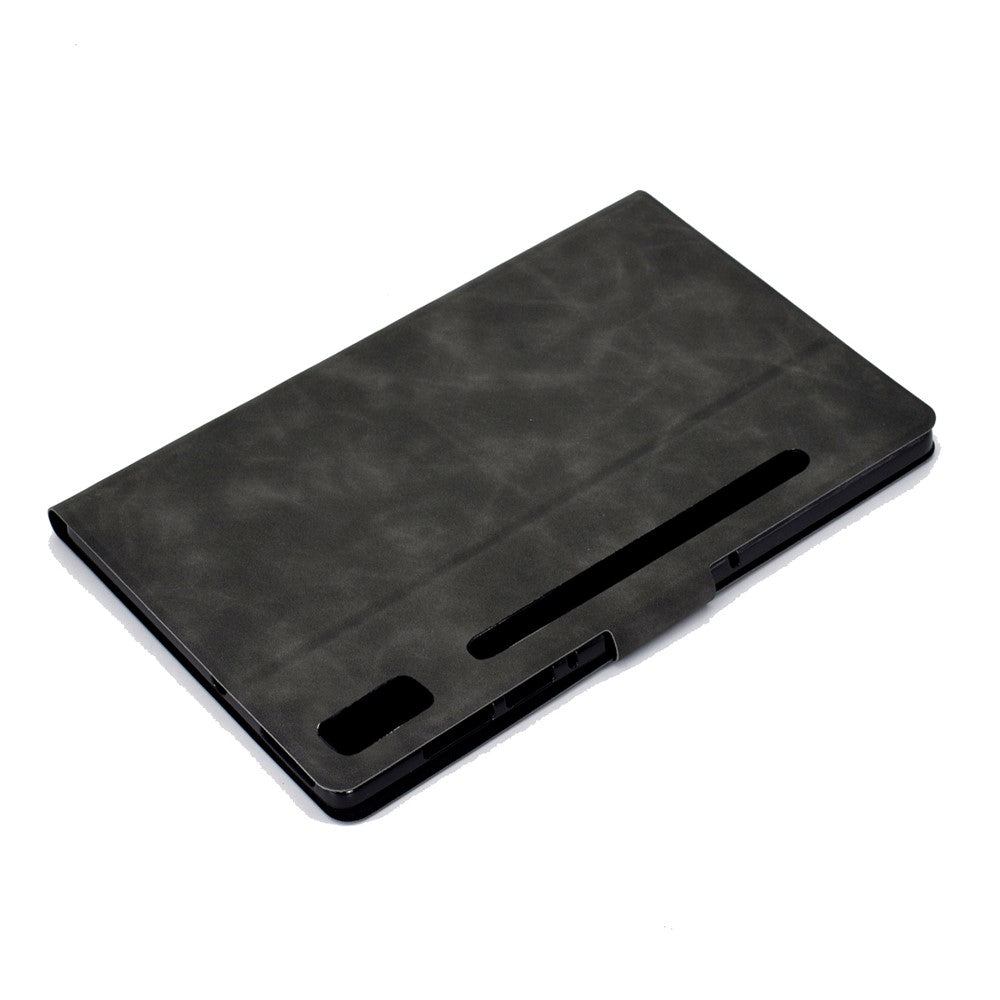 For Lenovo Tab P11 Pro Gen 2 PU Leather Tablet Case A7 Cowhide Texture Stand Protective Cover with Card Holder - Grey