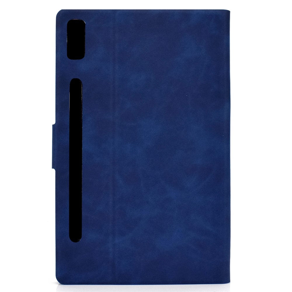 For Lenovo Tab P11 Pro Gen 2 PU Leather Tablet Case A7 Cowhide Texture Stand Protective Cover with Card Holder - Blue