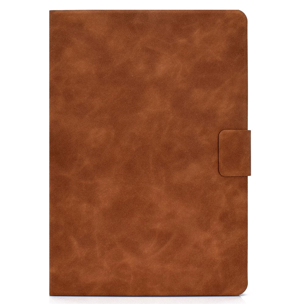 For Lenovo Tab P11 Pro Gen 2 PU Leather Tablet Case A7 Cowhide Texture Stand Protective Cover with Card Holder - Brown