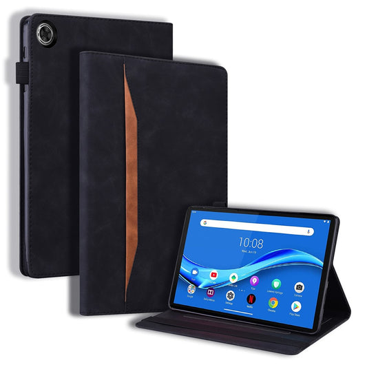 For Lenovo Tab M8 (4th Gen) 2024 TB-301XU / M8 (4th Gen) 2023 TB-300FU PU Leather Tablet Case Stand Wallet with Pencil Holder - Black