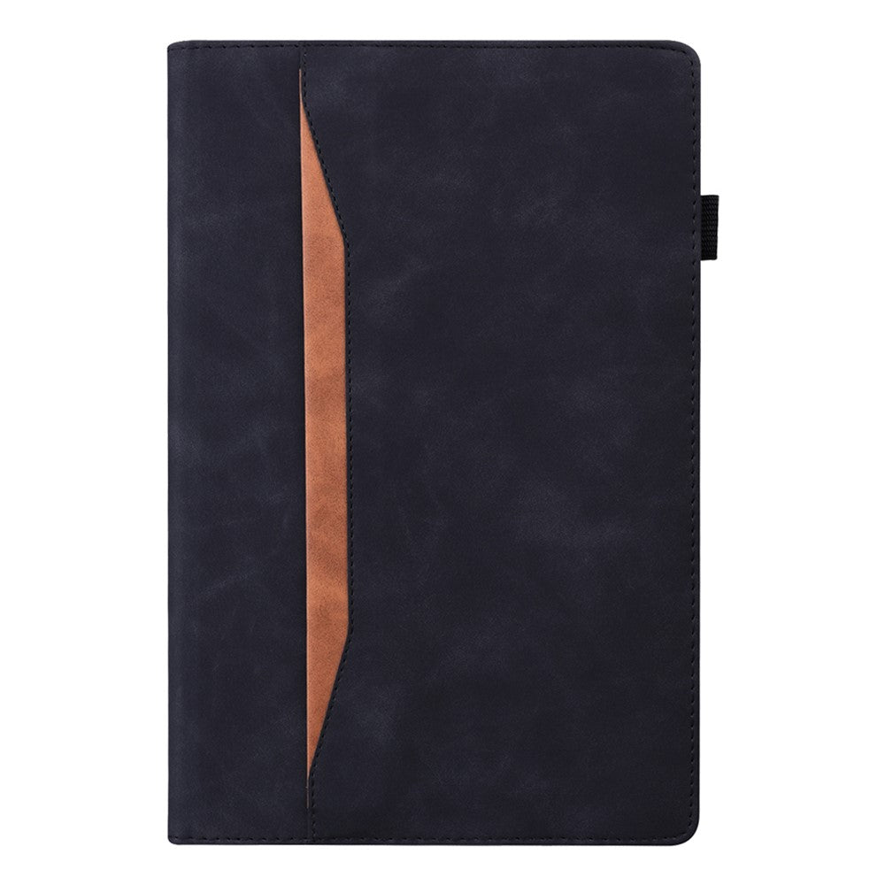 For Lenovo Tab M8 (4th Gen) 2024 TB-301XU / M8 (4th Gen) 2023 TB-300FU PU Leather Tablet Case Stand Wallet with Pencil Holder - Black