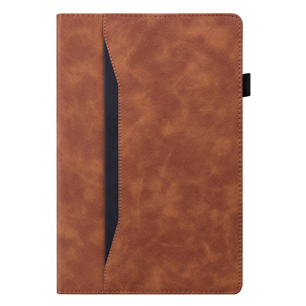 For Lenovo Tab M8 (4th Gen) 2024 TB-301XU / M8 (4th Gen) 2023 TB-300FU PU Leather Tablet Case Stand Wallet with Pencil Holder - Brown