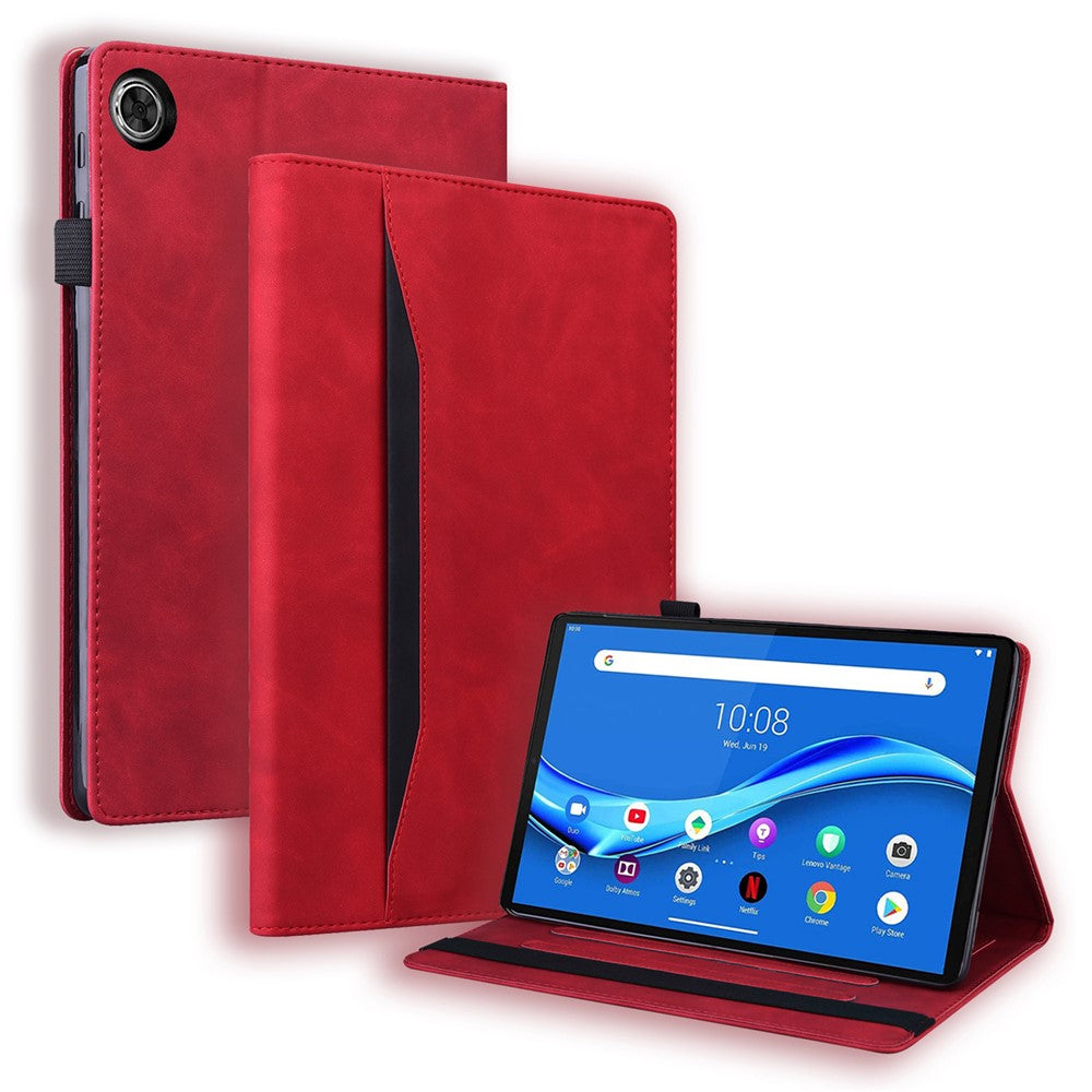 For Lenovo Tab M8 (4th Gen) 2024 TB-301XU / M8 (4th Gen) 2023 TB-300FU PU Leather Tablet Case Stand Wallet with Pencil Holder - Red