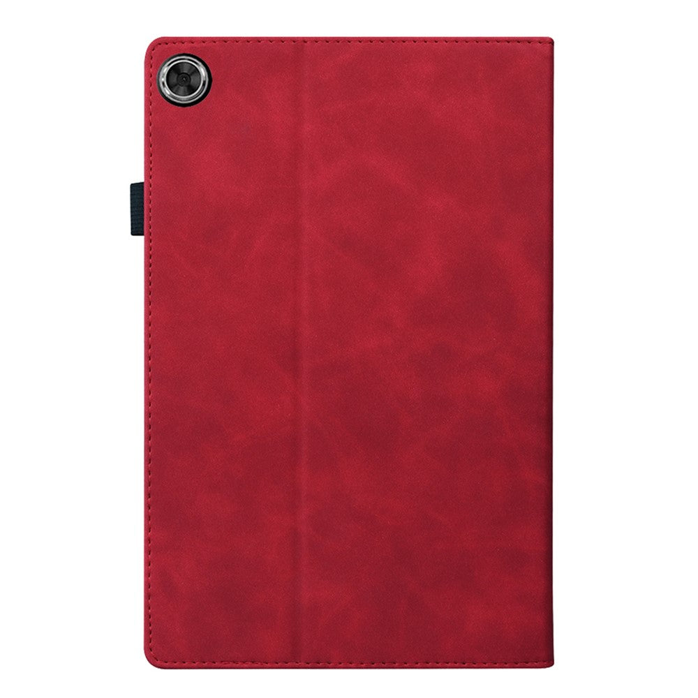 For Lenovo Tab M8 (4th Gen) 2024 TB-301XU / M8 (4th Gen) 2023 TB-300FU PU Leather Tablet Case Stand Wallet with Pencil Holder - Red
