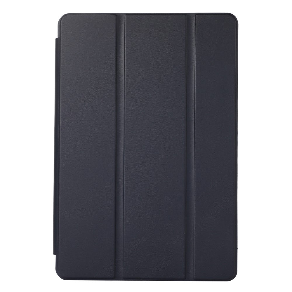 Tri-Fold Stand Cover for Lenovo Tab M10 Plus (3rd Gen) / Xiaoxin Pad 2022 10.6 inch , PU Leather Solid Color Tablet Case with Pen Holder - Blue