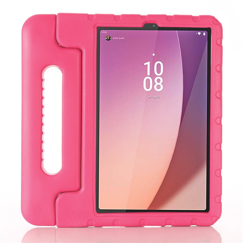 For Lenovo Tab M9 Protective EVA Case Anti-Fall Tablet Cover Shockproof Case with Kickstand Handle - Rose