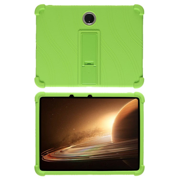 Shockproof Silicone Case for Oppo Pad 2 PC Kickstand Protective Tablet Cover - Green