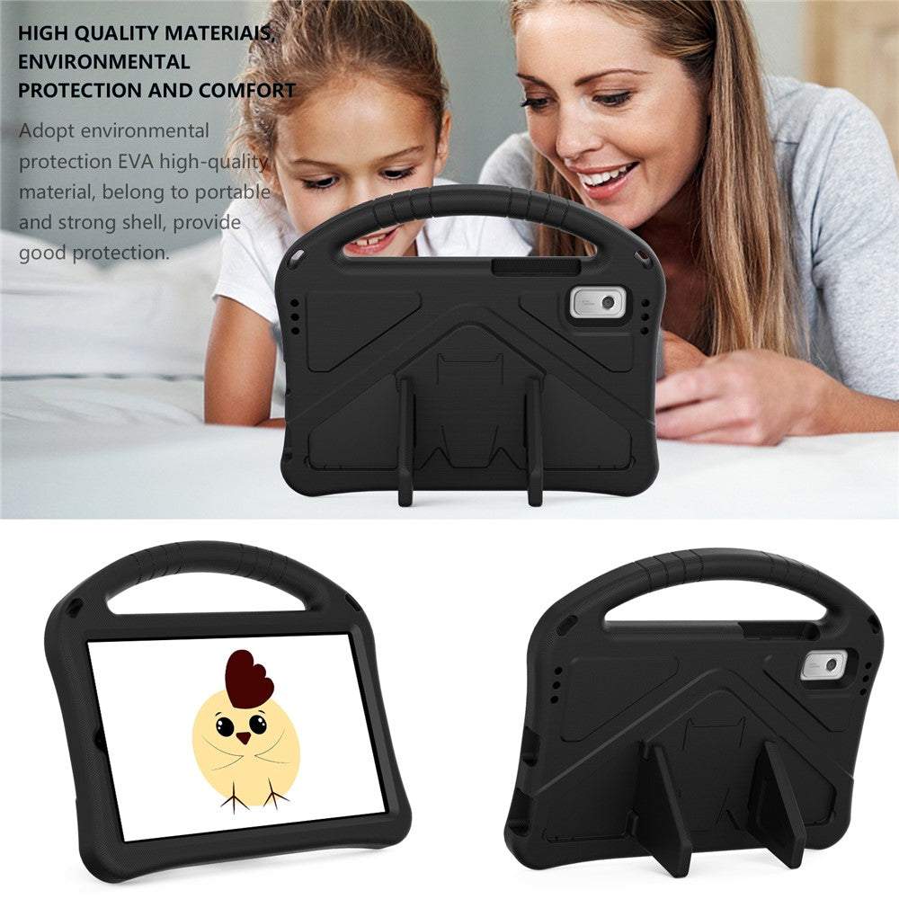 For Lenovo Tab M9 Handle Design Tablet Case Kickstand Shockproof EVA Protective Cover - Black