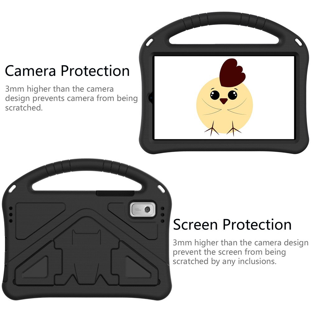 For Lenovo Tab M9 Handle Design Tablet Case Kickstand Shockproof EVA Protective Cover - Black