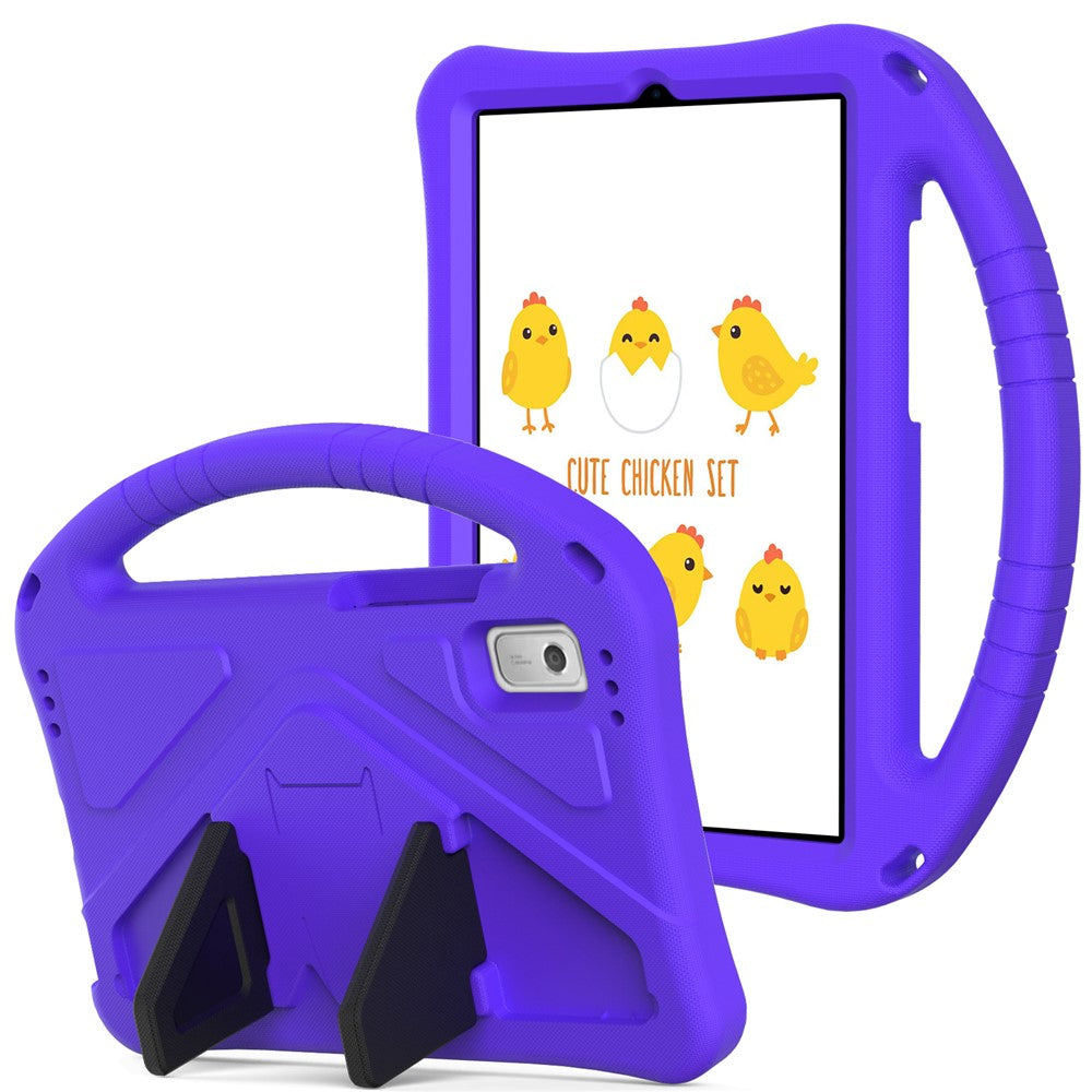 For Lenovo Tab M9 Handle Design Tablet Case Kickstand Shockproof EVA Protective Cover - Purple