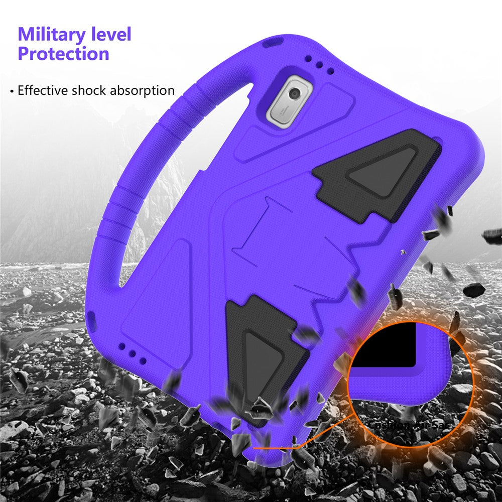 For Lenovo Tab M9 Handle Design Tablet Case Kickstand Shockproof EVA Protective Cover - Purple