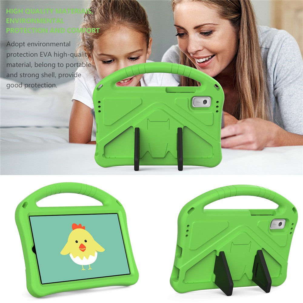 For Lenovo Tab M9 Handle Design Tablet Case Kickstand Shockproof EVA Protective Cover - Green
