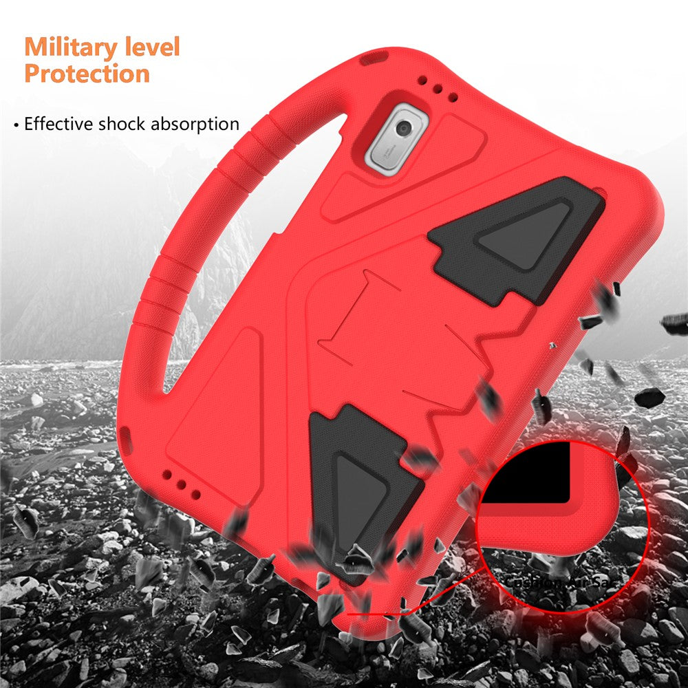 For Lenovo Tab M9 Handle Design Tablet Case Kickstand Shockproof EVA Protective Cover - Red