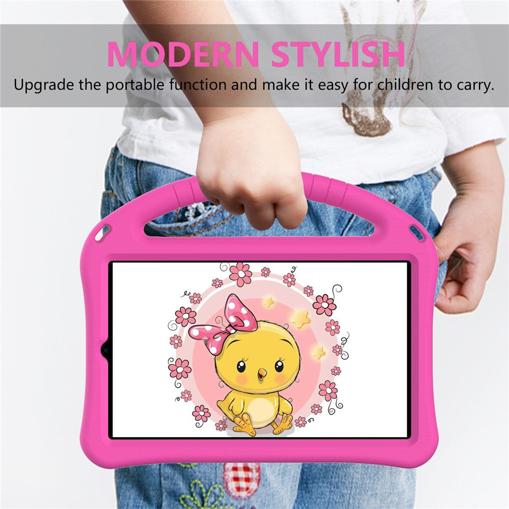 For Lenovo Tab M9 Handle Design Tablet Case Kickstand Shockproof EVA Protective Cover - Rose