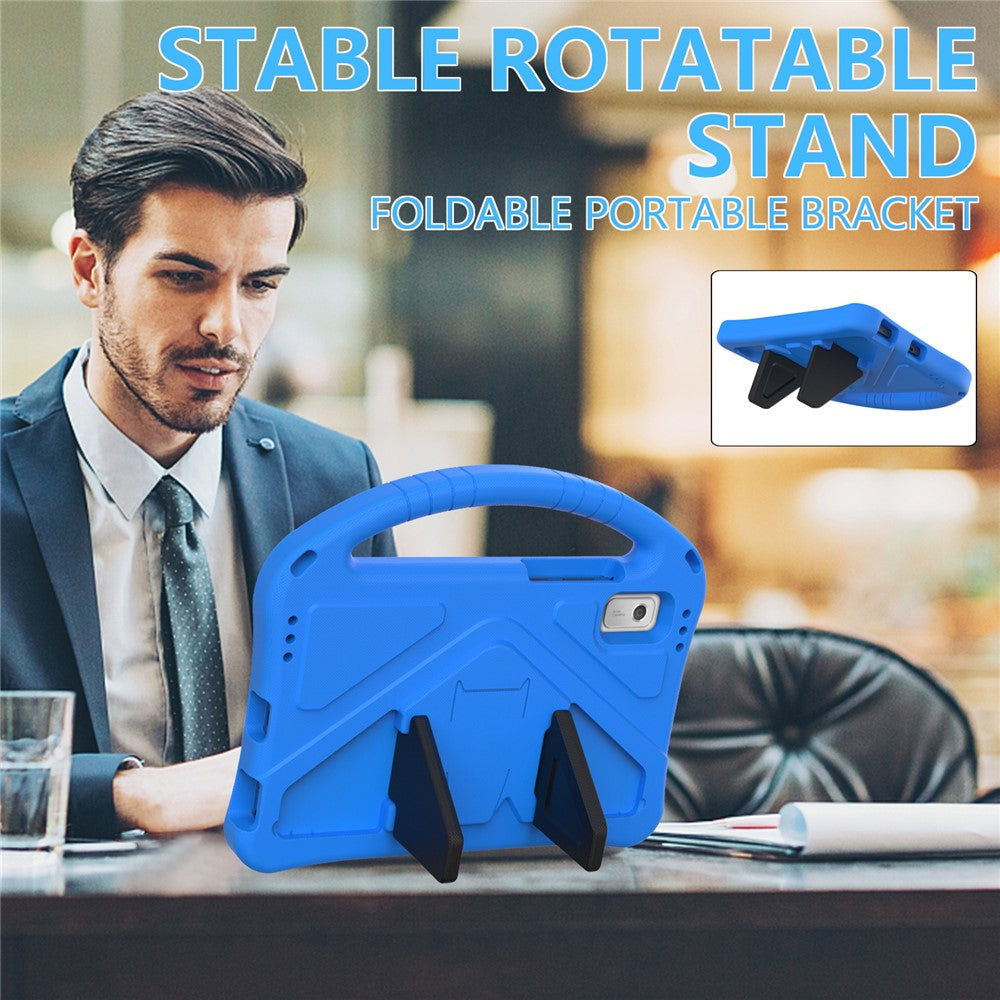 For Lenovo Tab M9 Handle Design Tablet Case Kickstand Shockproof EVA Protective Cover - Blue