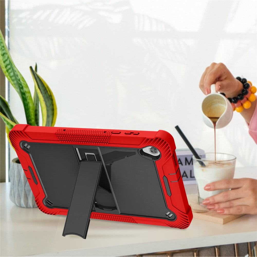 For Lenovo Tab M10 HD Gen 2 TB-X306F / TB-X306X Tablet Protective Shell Kickstand Silicone + PC Cover Case - Red+Black