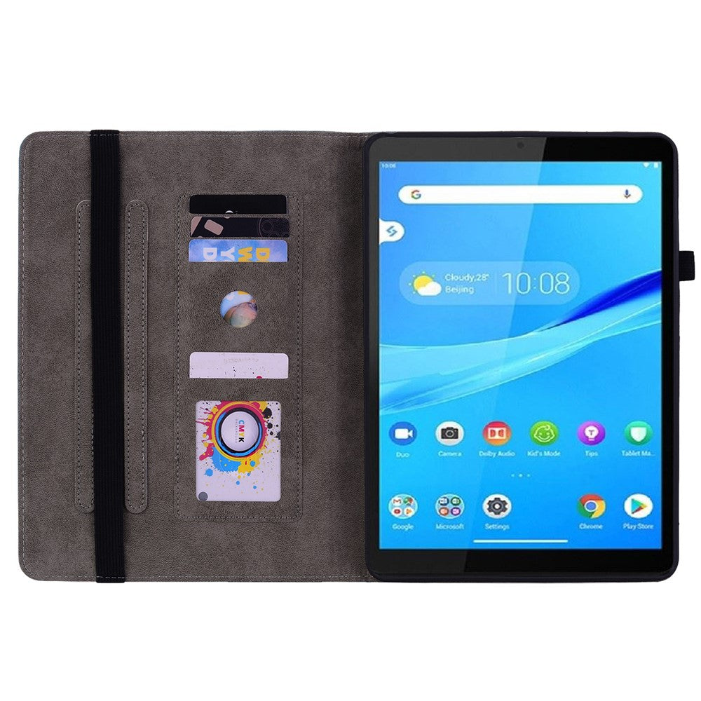 For Lenovo Tab M8 (HD) TB-8505F 8505X 8.0" Imprinted PU Leather Case Stand Tablet Cover - Red