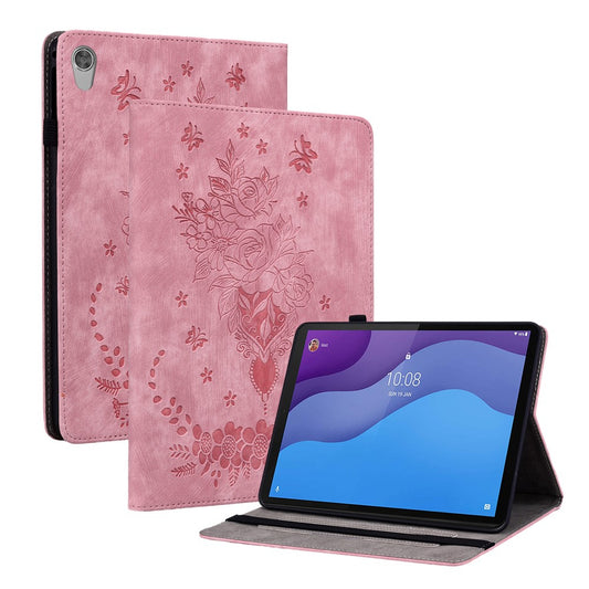 PU Leather Case for Lenovo Tab M10 HD Gen 2 TB-X306X / TB-X306F Stand Imprinted Tablet Cover - Pink