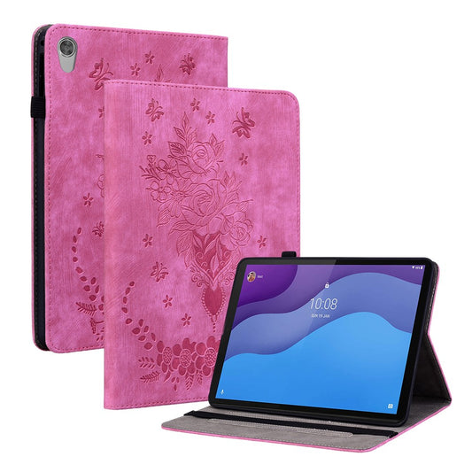 PU Leather Case for Lenovo Tab M10 HD Gen 2 TB-X306X / TB-X306F Stand Imprinted Tablet Cover - Rose