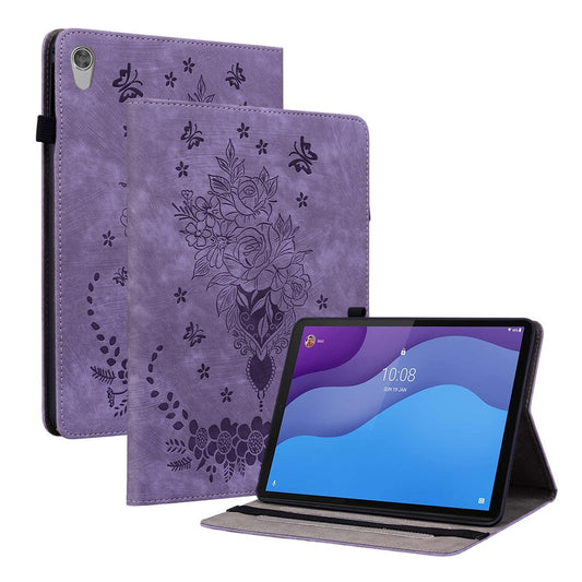 PU Leather Case for Lenovo Tab M10 HD Gen 2 TB-X306X / TB-X306F Stand Imprinted Tablet Cover - Purple