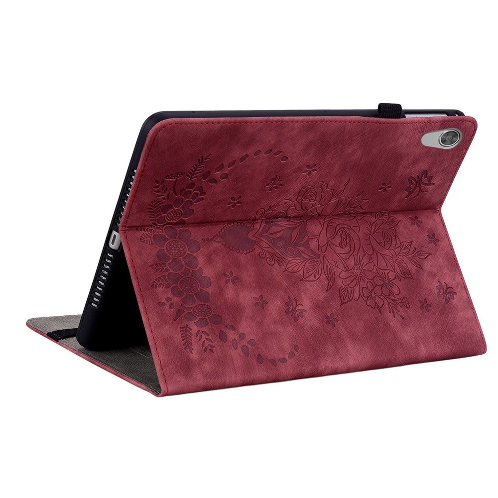 PU Leather Case for Lenovo Tab M10 HD Gen 2 TB-X306X / TB-X306F Stand Imprinted Tablet Cover - Red