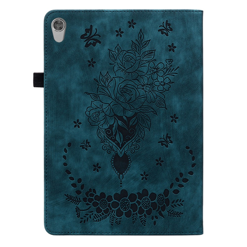 PU Leather Case for Lenovo Tab M10 HD Gen 2 TB-X306X / TB-X306F Stand Imprinted Tablet Cover - Blue