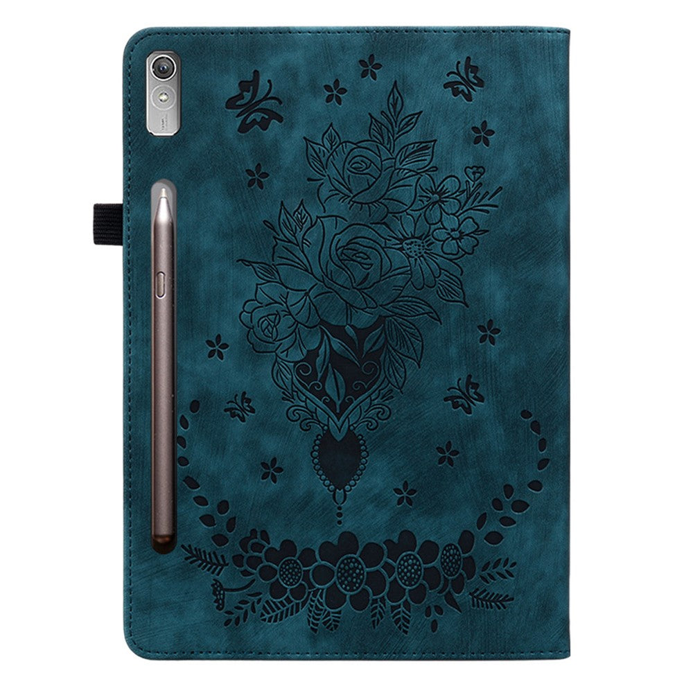 PU Leather Case for Lenovo Tab P11 Pro Gen 2 11.2" Folio Flip Imprinted Tablet Stand Cover - Blue