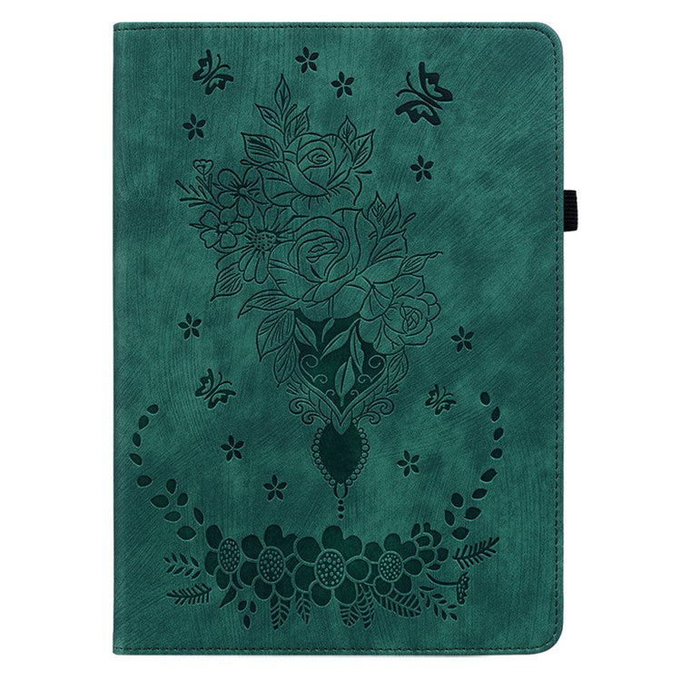 Protective Case for Huawei MediaPad M5 lite 10.1 / MediaPad C5 10 Imprinted Stand PU Leather Cover - Green