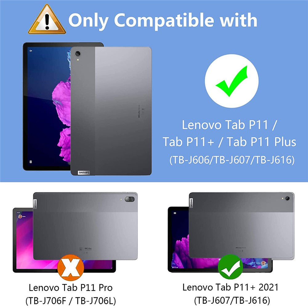 For Lenovo Tab P11 5G TPU Tablet Case Reinforced Corners Drop-proof Clear Tablet Cover