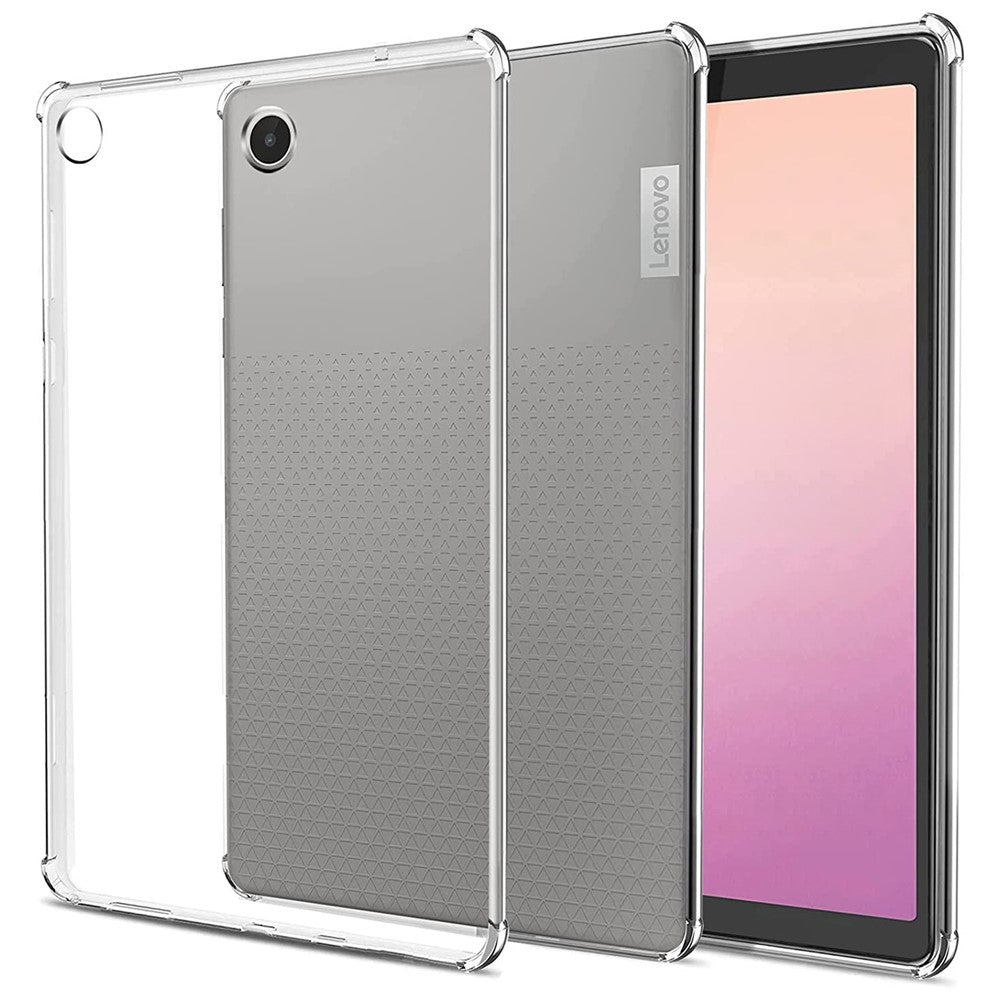 For Lenovo Tab M8 (4th Gen) 2024 TB-301XU / M8 (4th Gen) 2023 TB-300FU Transparent Tablet Case Reinforced Corners Anti-Drop Tablet TPU Cover